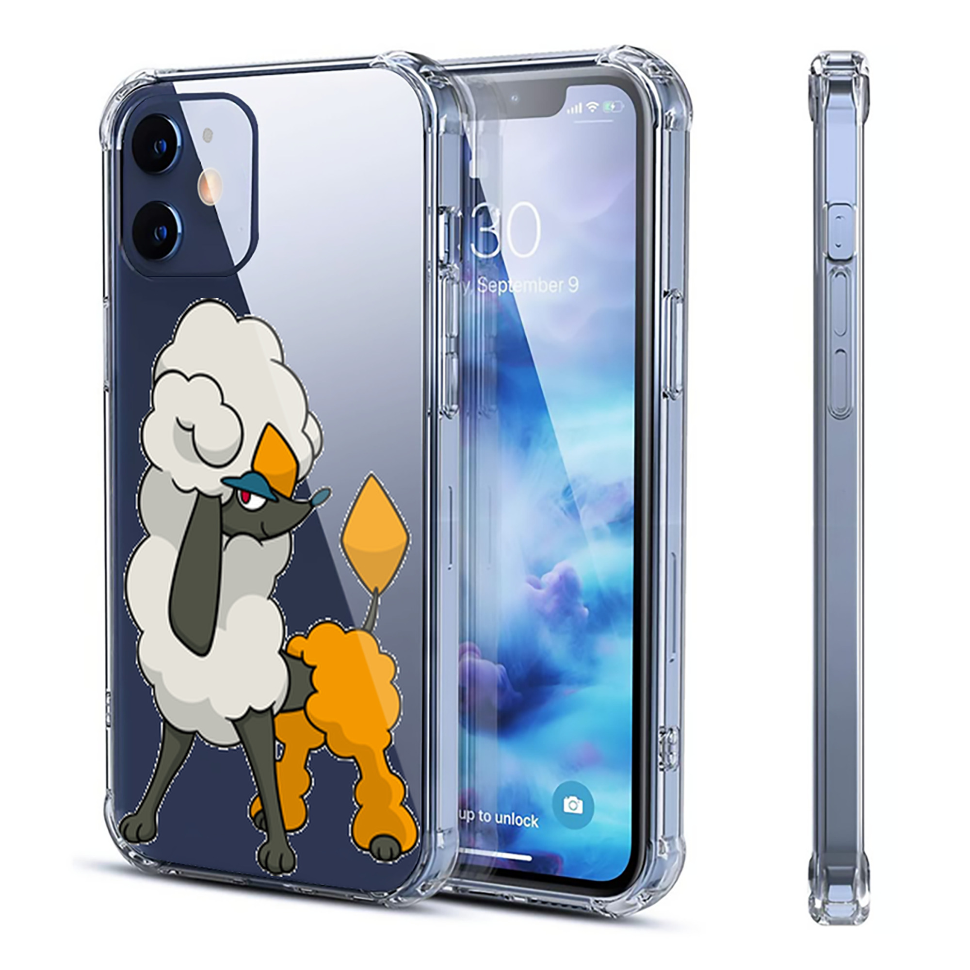 （画像用） ポケットモンスター Pokémon 【iPhone 12シリーズ対応】透明スマホケース（クリアソフトケース）
